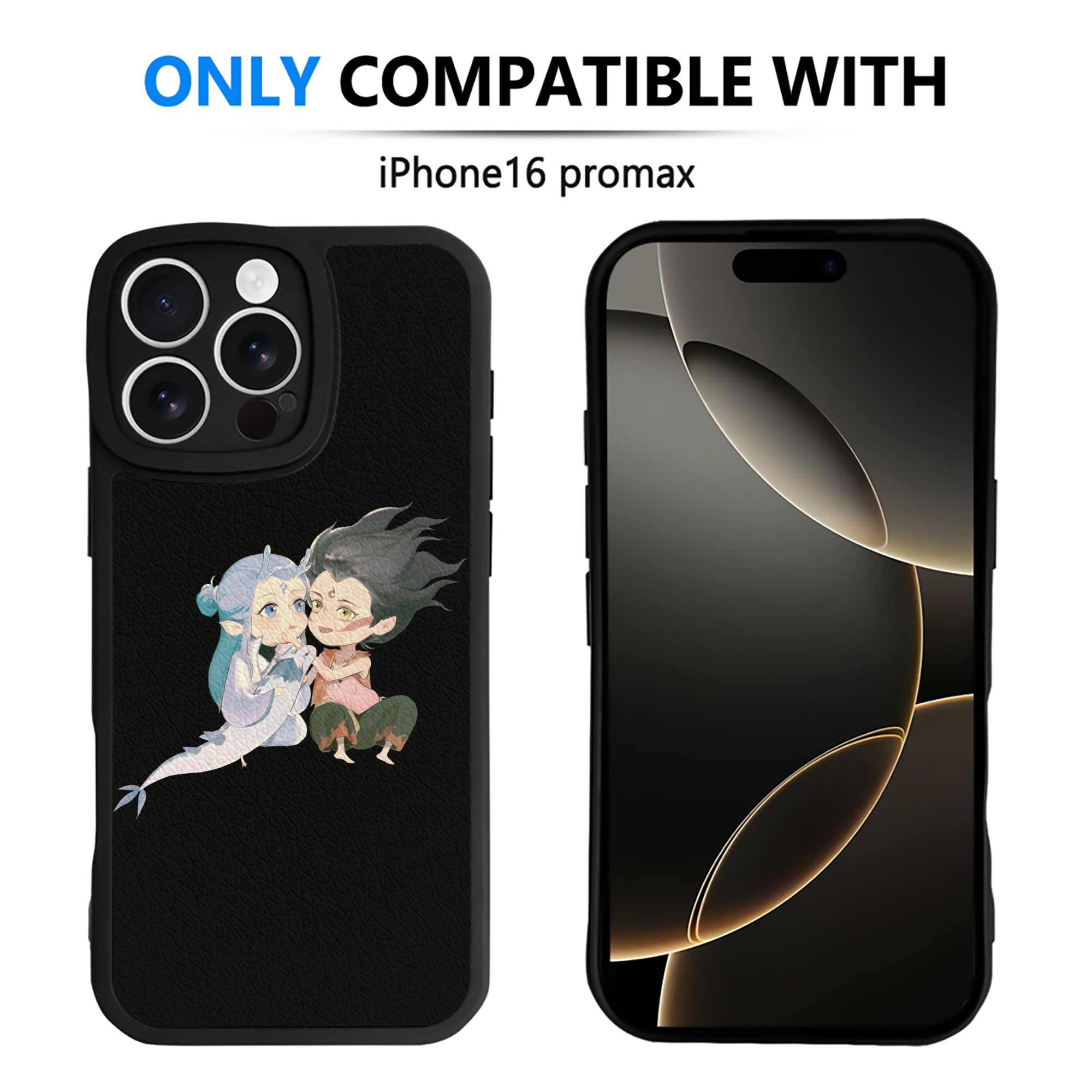 （画像用） Ne Zha 2 ナタ 魔童の大暴れ 【iPhone 16シリーズ対応】シリコンスマホケース（レザー調） 材質：シリコン